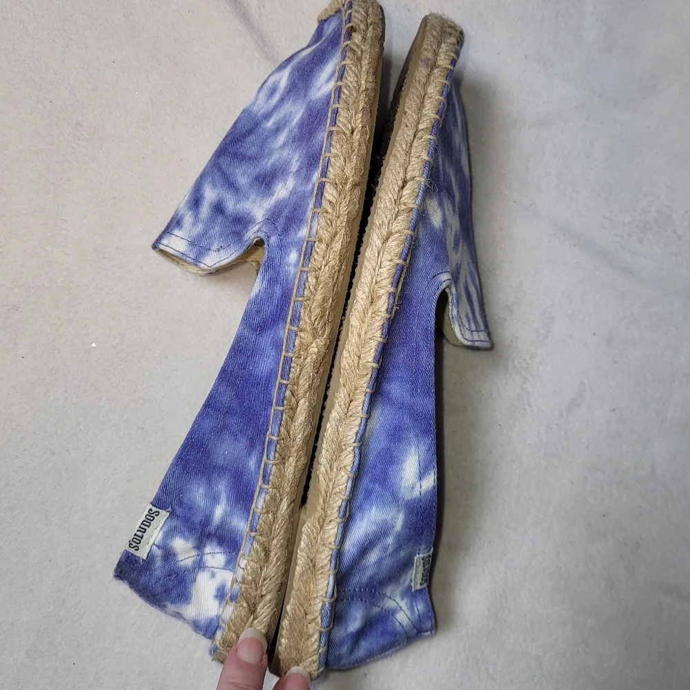 Soludos Tie Dye Blue Espadrille Women's Size‎ 10
